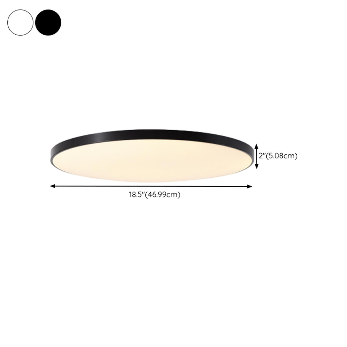 Minimalist White Round LED Flush Mount Ceiling Light  Image - 16