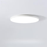 Minimalist White Round LED Flush Mount Ceiling Light  Image - 2