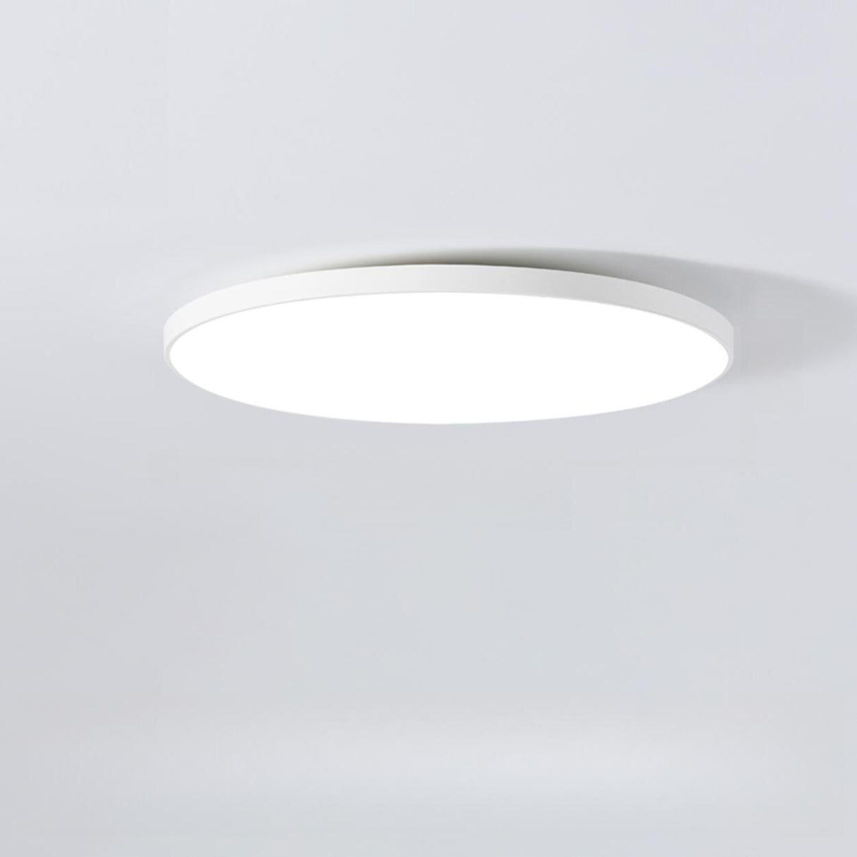 Minimalist White Round LED Flush Mount Ceiling Light  Image - 3