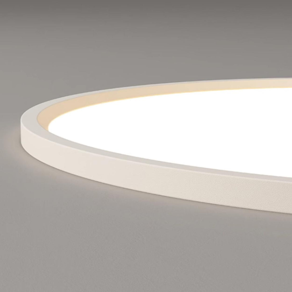 Minimalist White Round LED Flush Mount Light Bedroom Image - 14