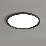 Minimalist White Round LED Flush Mount Light Bedroom Image - 3