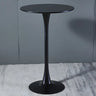 Minimalist White Round Metal Small Cocktail Bar Table Image - 7