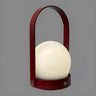 Minimalist White Semi-Globe Portable Glass Table Lamp Image - 5