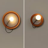 Minimalist White Shade Round Metal LED Wall Sconce Image - 13