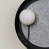 Minimalist White Shade Round Metal LED Wall Sconce Image - 16