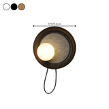 Minimalist White Shade Round Metal LED Wall Sconce Image - 18