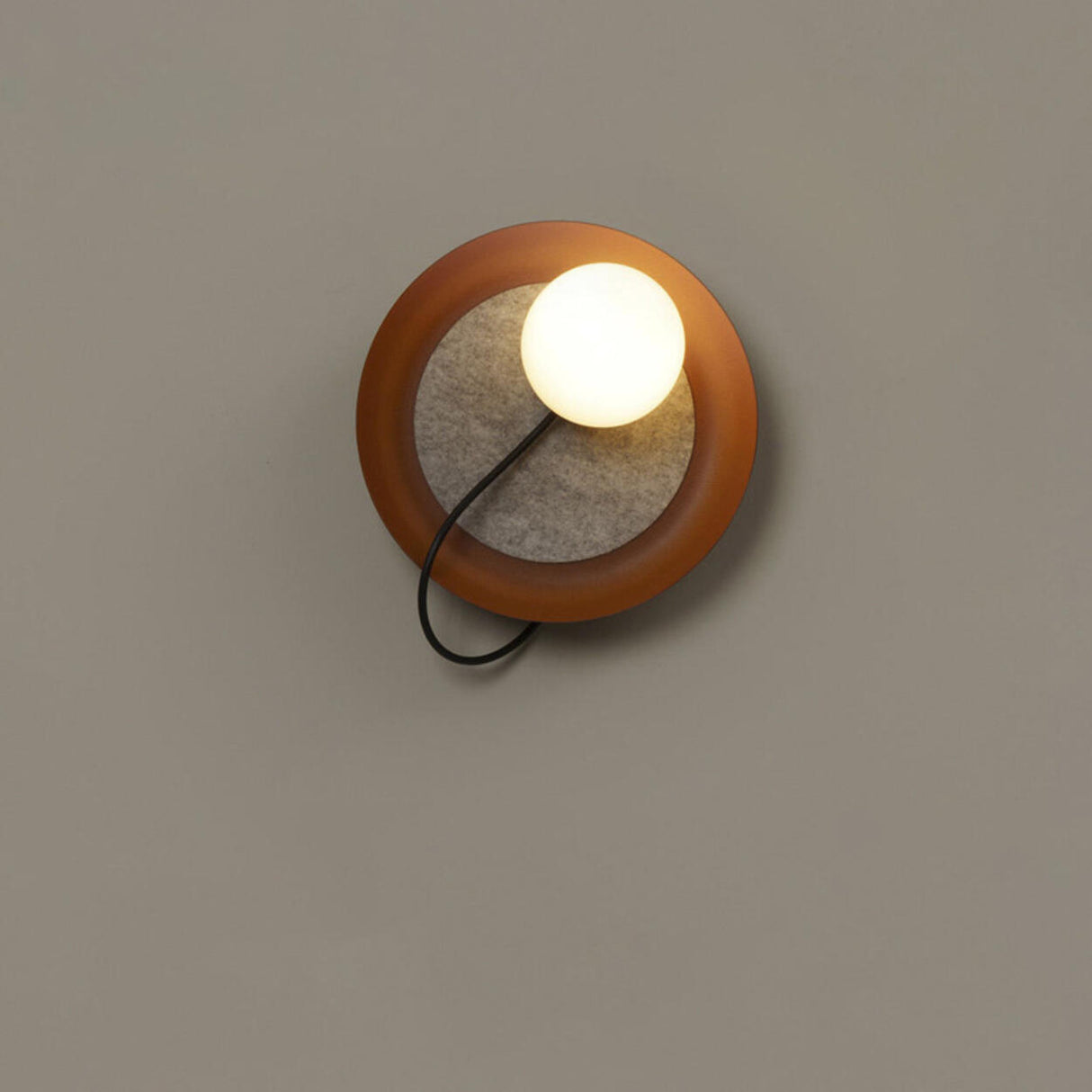 Minimalist White Shade Round Metal LED Wall Sconce Image - 5