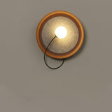 Minimalist White Shade Round Metal LED Wall Sconce Image - 7