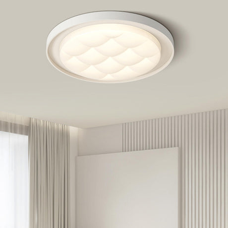 Minimalist White Square LED Flush Mount Ceiling Light Image - 2