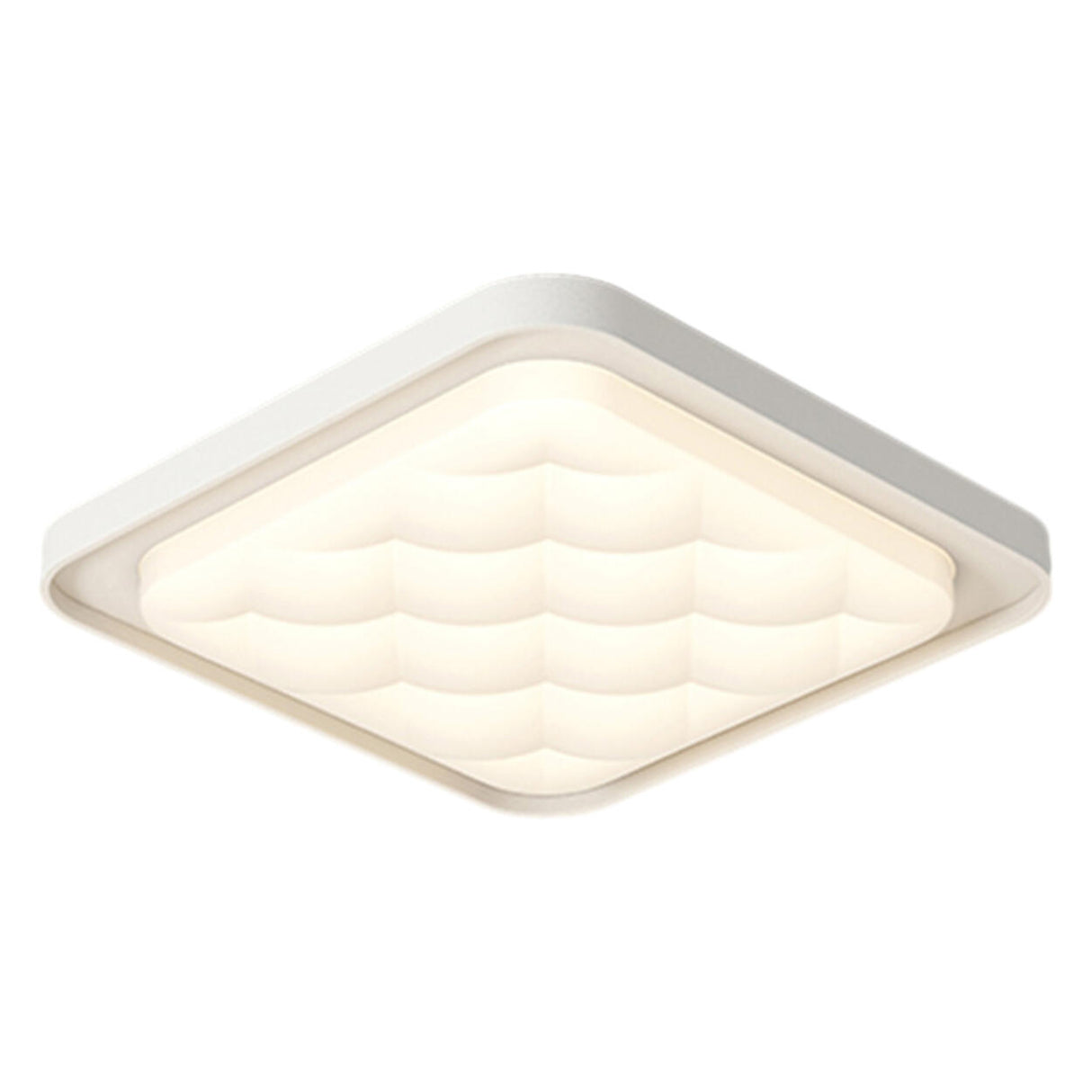 Minimalist White Square LED Flush Mount Ceiling Light Image - 5