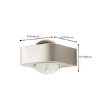 Minimalist White Square LED Up Down Wall Sconce #size