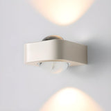 Minimalist White Square LED Up Down Wall Sconce Image - 6