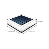 Minimalist White Square Solar Outdoor LED Post Lamp #size