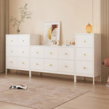 Minimalist White Steel Storage Vertical Drawers Dressers Image - 1