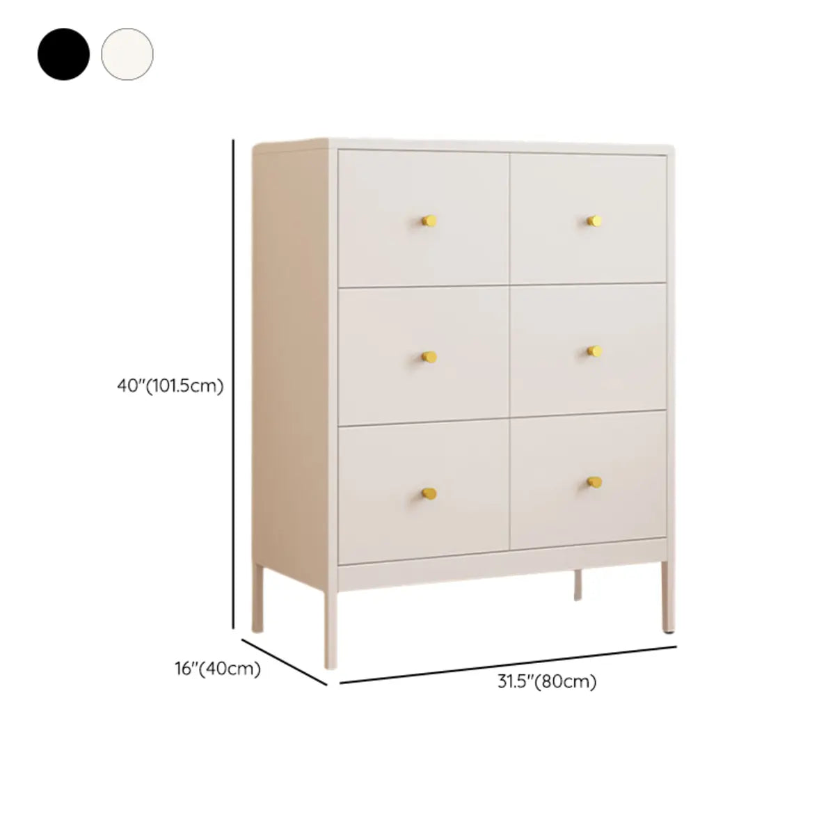 Minimalist White Steel Storage Vertical Drawers Dressers Image - 17