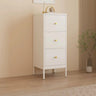 Minimalist White Steel Storage Vertical Drawers Dressers Image - 3