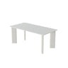 Minimalist White Stone Rectangular Computer Desk Image - 9