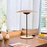 Minimalist Wide Umbrella Shade Metal Bedroom Table Lamp Image - 1