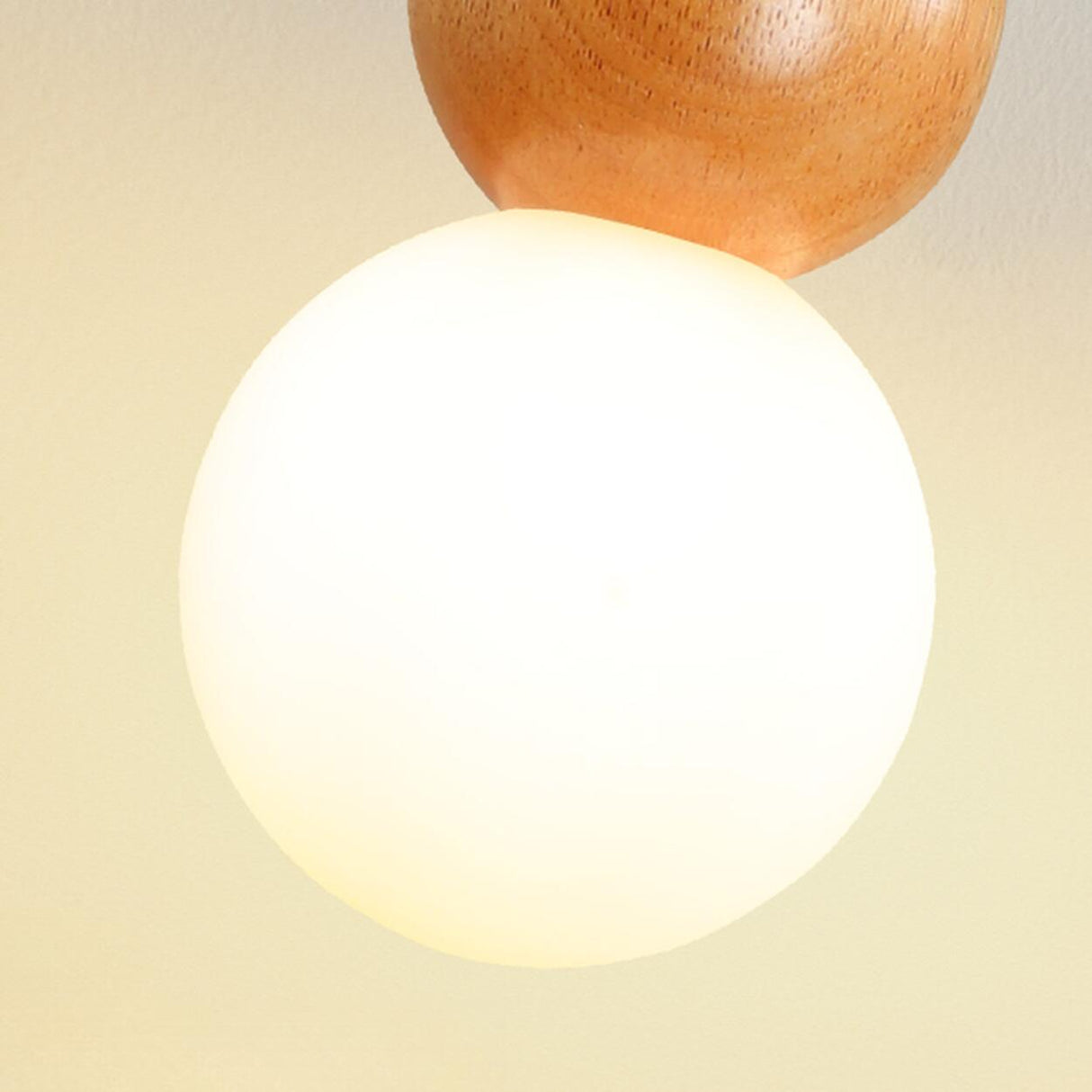 Minimalist Wood Globe Sphere Pendant Light Flexible Length Image - 12