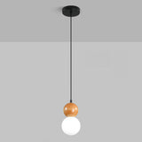 Minimalist Wood Globe Sphere Pendant Light Flexible Length Image - 3