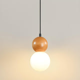 Minimalist Wood Globe Sphere Pendant Light Flexible Length Image - 8