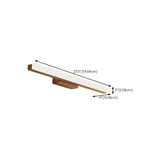 Minimalist Wood Rectangular Bathroom Vanity Light Image - 16