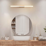 Minimalist Wood Rectangular Bathroom Vanity Light Image - 2