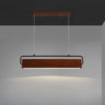 Minimalist Wood Rectangular Dining Room Pendant Light Image - 5