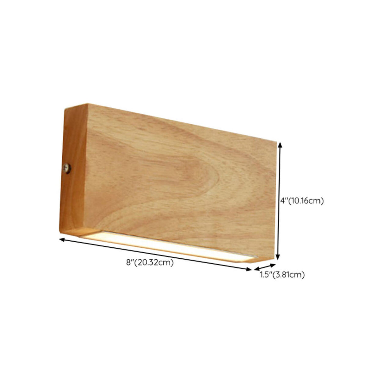 Minimalist Wood Square Up Down LED Wall Sconce 