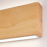 Minimalist Wood Square Up Down LED Wall Sconce Image - 9