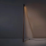 Minimalist Wooden and Acrylic Linear LED Floor Light Image - 9