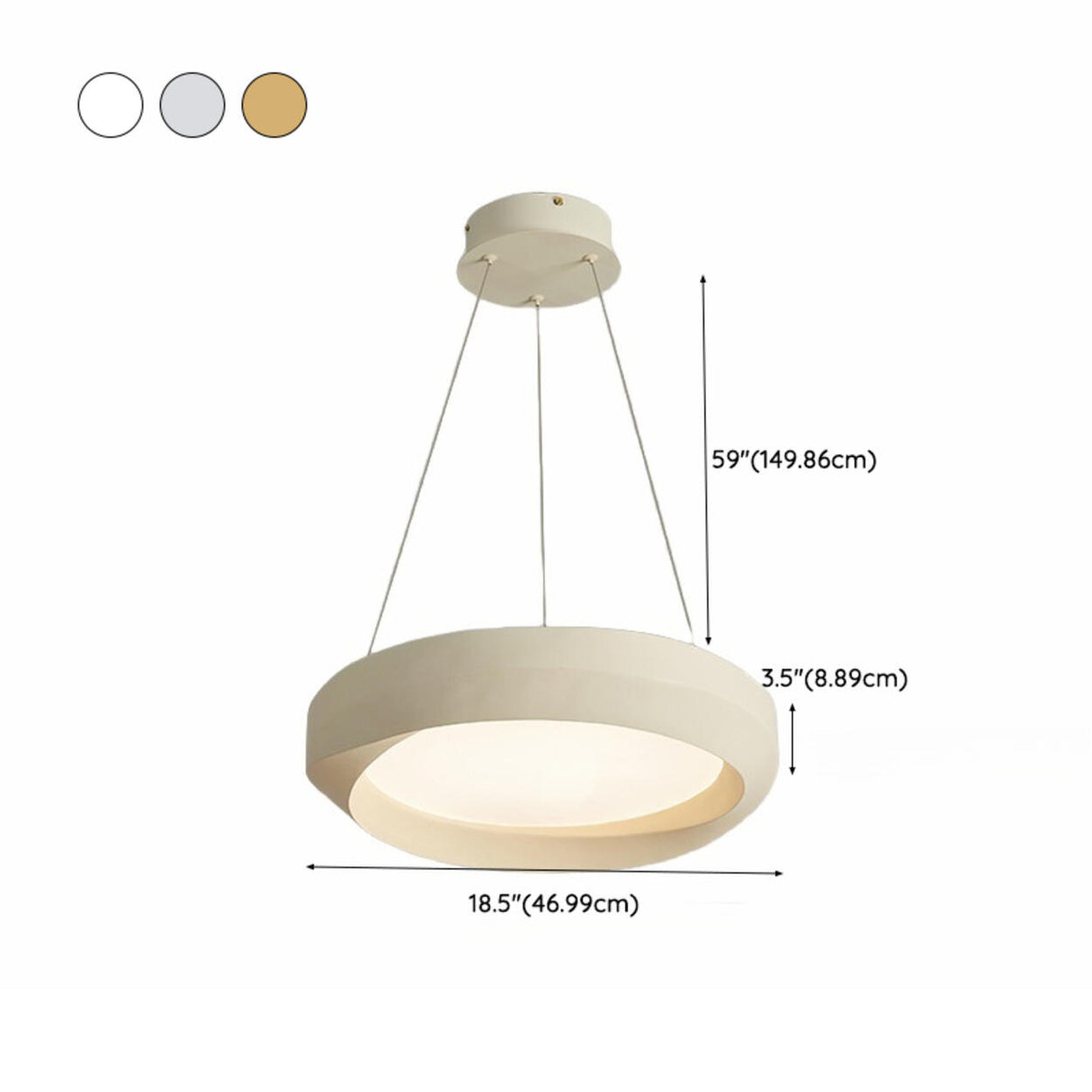 Minimalist Wooden Circular Pendant Chandelier 