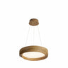 Minimalist Wooden Circular Pendant Chandelier Image - 3