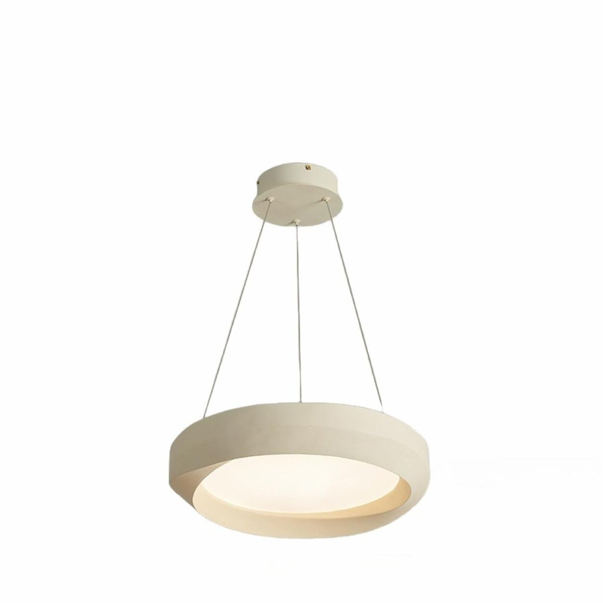 Minimalist Wooden Circular Pendant Chandelier Image - 8