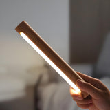 Minimalist Wooden Linear Adjustable LED Table Lamp Image - 7