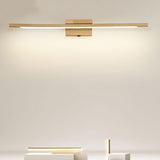 Minimalist Wooden Linear LED Bathroom Vanity Light  Image - 1