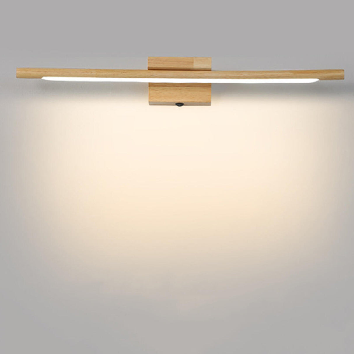 Minimalist Wooden Linear LED Bathroom Vanity Light  Image - 2