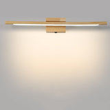 Minimalist Wooden Linear LED Bathroom Vanity Light  Image - 2