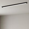 Minimalist Wooden Linear LED Flush Mount Ceiling Light Image - 13