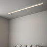 Minimalist Wooden Linear LED Flush Mount Ceiling Light Image - 2