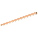 Minimalist Wooden Linear LED Flush Mount Ceiling Light Image - 5