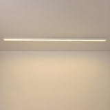 Minimalist Wooden Linear LED Flush Mount Ceiling Light Image - 6