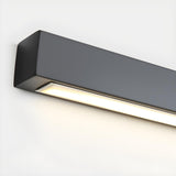 Minimalist Wooden Linear LED Flush Mount Ceiling Light Image - 7