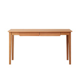 Minimalist Wooden Oak Rectangular Drawers Writing Desk Image - 9