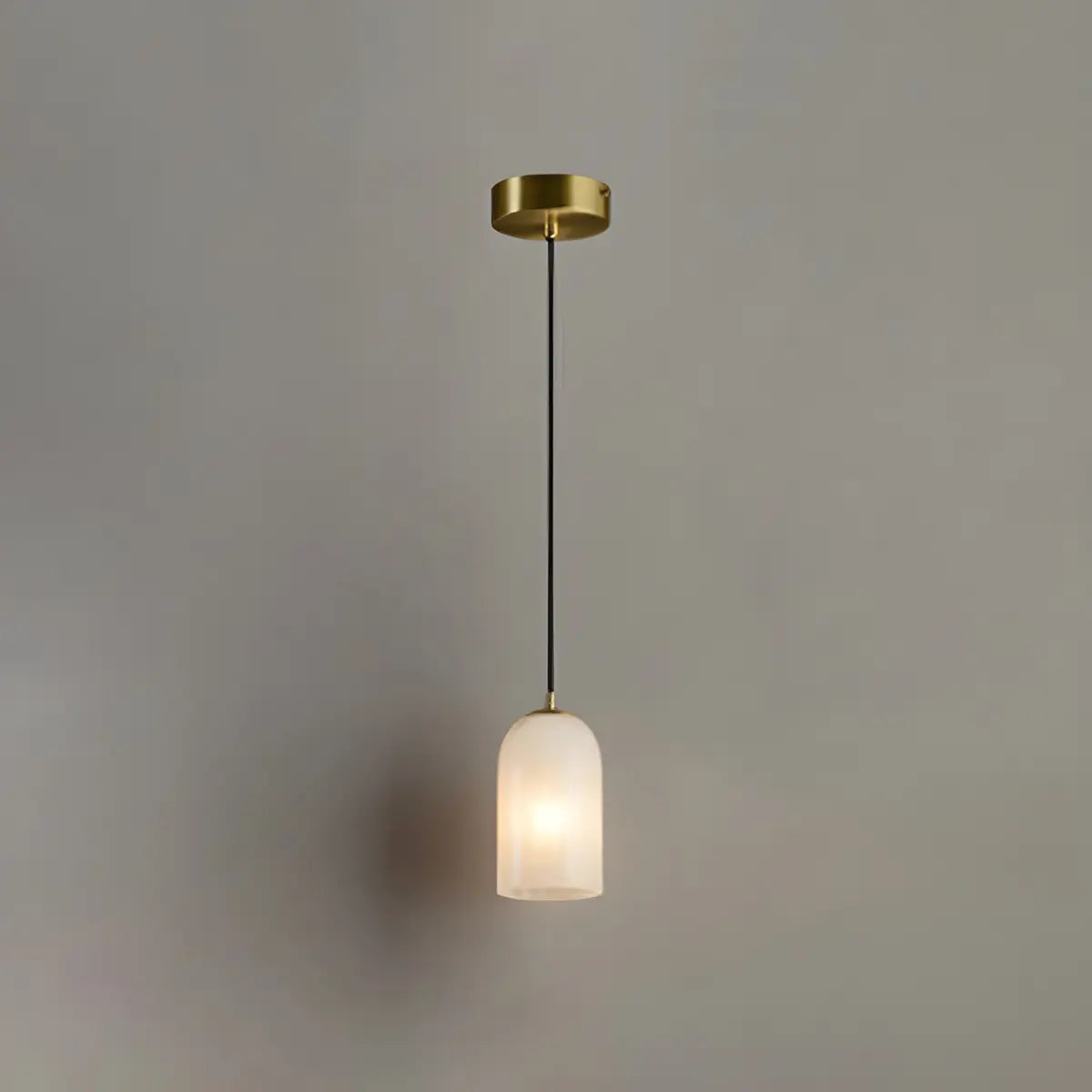 Minimalistic Alabaster White Mini Bell Globe Pendant Light Image - 4