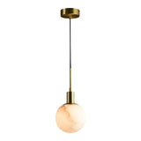 Minimalistic Alabaster White Mini Bell Globe Pendant Light Image - 8