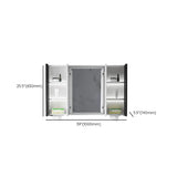 Mirrored Interior Surface Mounted Large Medicine Cabinet Image - 21