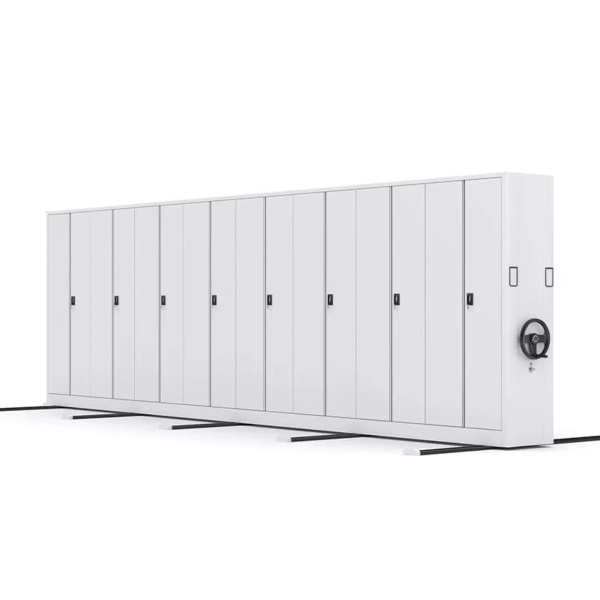 Mobile Iron Silver Lockable Archival Storage Cabinet System Image - 13