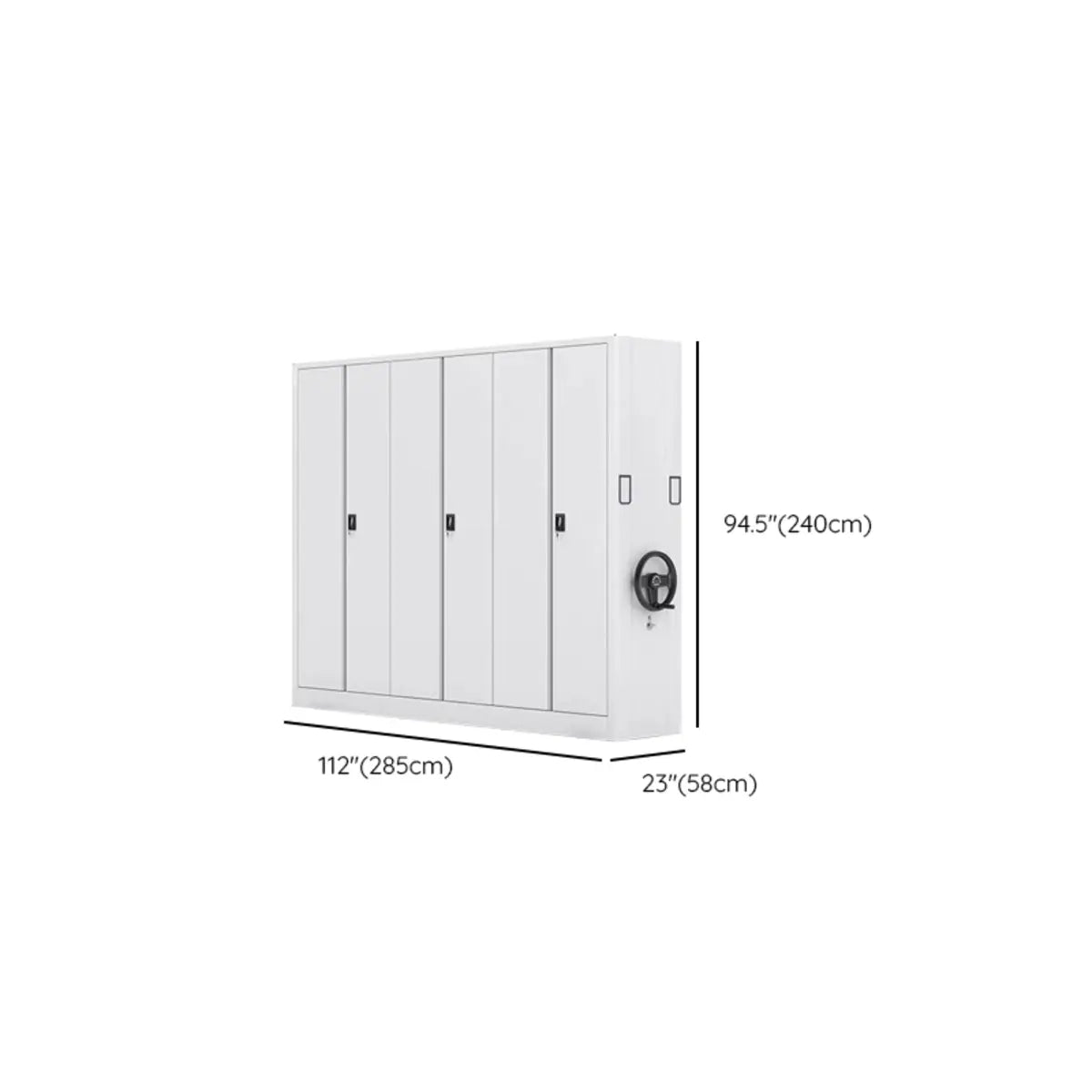 Mobile Iron Silver Lockable Archival Storage Cabinet System Image - 16