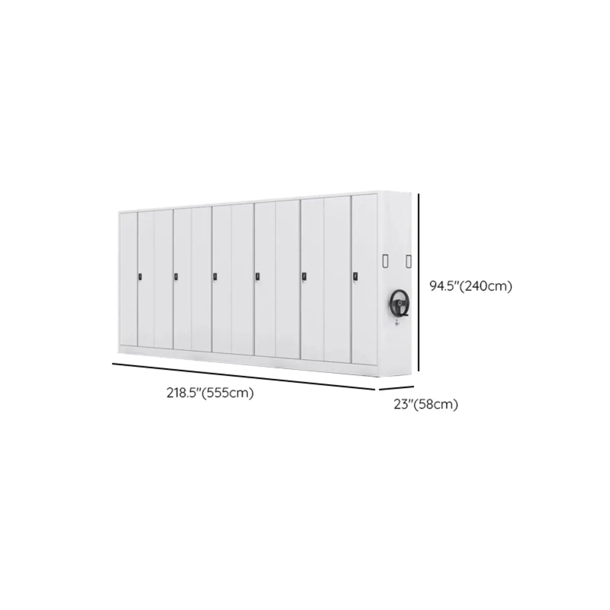 Mobile Iron Silver Lockable Archival Storage Cabinet System Image - 19